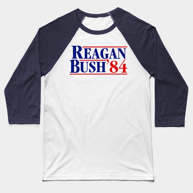 Reagan Bush 84 Baseball T-Shirt by Tainted